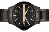 Buy Shop Armani Exchange Hampton Chronograph Black Dial Black Steel Strap Watch For Men - AX2413 USA Online