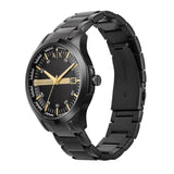 Buy Shop Armani Exchange Hampton Chronograph Black Dial Black Steel Strap Watch For Men - AX2413 USA Online