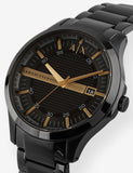 Buy Shop Armani Exchange Hampton Chronograph Black Dial Black Steel Strap Watch For Men - AX2413 USA Online