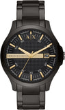 Buy Shop Armani Exchange Hampton Chronograph Black Dial Black Steel Strap Watch For Men - AX2413 USA Online