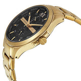 Buy Shop Armani Exchange Hampton Chronograph Black Dial Gold Steel Strap Watch For Men - AX2122 USA Online
