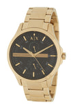 Buy Shop Armani Exchange Hampton Chronograph Black Dial Gold Steel Strap Watch For Men - AX2122 USA Online