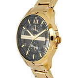 Buy Shop Armani Exchange Hampton Chronograph Black Dial Gold Steel Strap Watch For Men - AX2122 USA Online