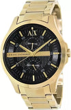 Buy Shop Armani Exchange Hampton Chronograph Black Dial Gold Steel Strap Watch For Men - AX2122 USA Online