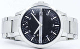Buy Shop Armani Exchange Hampton Chronograph Black Dial Silver Steel Strap Watch For Men - AX2103 USA Online