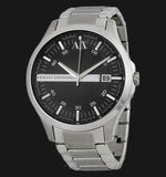Buy Shop Armani Exchange Hampton Chronograph Black Dial Silver Steel Strap Watch For Men - AX2103 USA Online