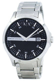 Buy Shop Armani Exchange Hampton Chronograph Black Dial Silver Steel Strap Watch For Men - AX2103 USA Online