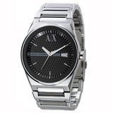 Buy Shop Armani Exchange Hampton Chronograph Black Dial Silver Steel Strap Watch For Men - AX2103 USA Online