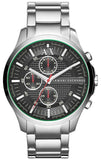 Buy Shop Armani Exchange Hampton Chronograph Black Dial Silver Steel Strap Watch For Men - AX2163 USA Online