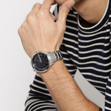 Buy Shop Armani Exchange Hampton Chronograph Black Dial Silver Steel Strap Watch For Men - AX2179 USA Online