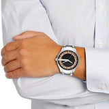 Buy Shop Armani Exchange Hampton Chronograph Black Dial Silver Steel Strap Watch For Men - AX2179 USA Online