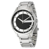 Buy Shop Armani Exchange Hampton Chronograph Black Dial Silver Steel Strap Watch For Men - AX2179 USA Online