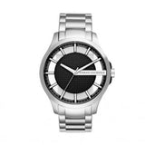 Buy Shop Armani Exchange Hampton Chronograph Black Dial Silver Steel Strap Watch For Men - AX2179 USA Online