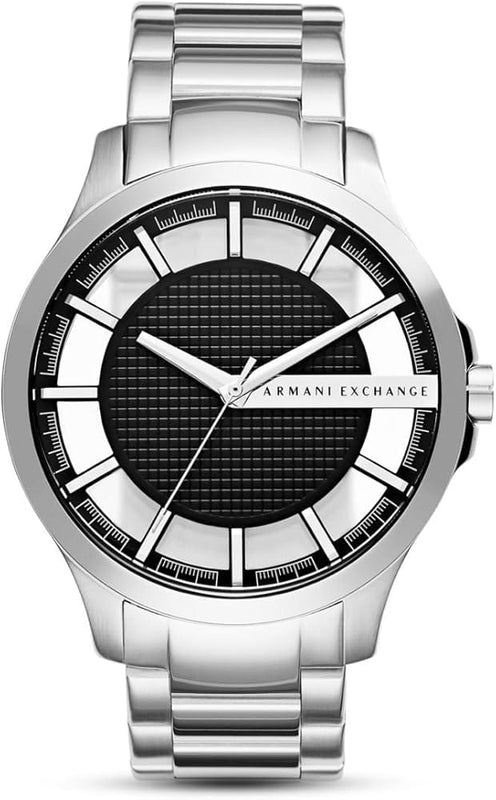 Buy Shop Armani Exchange Hampton Chronograph Black Dial Silver Steel Strap Watch For Men - AX2179 USA Online