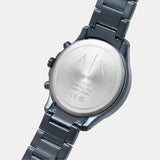 Buy Shop Armani Exchange Hampton Chronograph Blue Dial Blue Steel Strap Watch For Men - AX2430 USA Online