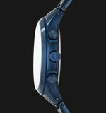 Buy Shop Armani Exchange Hampton Chronograph Blue Dial Blue Steel Strap Watch For Men - AX2430 USA Online