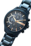 Buy Shop Armani Exchange Hampton Chronograph Blue Dial Blue Steel Strap Watch For Men - AX2430 USA Online