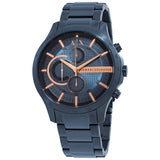 Buy Shop Armani Exchange Hampton Chronograph Blue Dial Blue Steel Strap Watch For Men - AX2430 USA Online