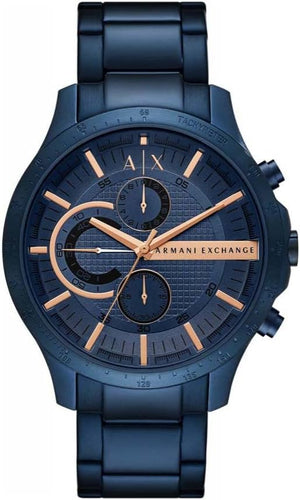 Buy Shop Armani Exchange Hampton Chronograph Blue Dial Blue Steel Strap Watch For Men - AX2430 USA Online