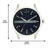 Buy Shop Armani Exchange Hampton Chronograph Blue Dial Brown Leather Strap Watch For Men - AX2133 USA Online