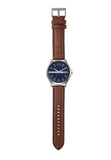 Buy Shop Armani Exchange Hampton Chronograph Blue Dial Brown Leather Strap Watch For Men - AX2133 USA Online