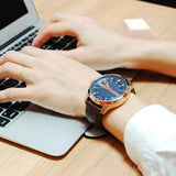 Buy Shop Armani Exchange Hampton Chronograph Blue Dial Brown Leather Strap Watch For Men - AX2172 USA Online