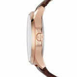 Buy Shop Armani Exchange Hampton Chronograph Blue Dial Brown Leather Strap Watch For Men - AX2172 USA Online