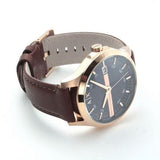 Buy Shop Armani Exchange Hampton Chronograph Blue Dial Brown Leather Strap Watch For Men - AX2172 USA Online