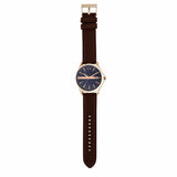 Buy Shop Armani Exchange Hampton Chronograph Blue Dial Brown Leather Strap Watch For Men - AX2172 USA Online
