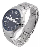 Buy Shop Armani Exchange Hampton Chronograph Blue Dial Silver Steel Strap Watch For Men - AX2132 USA Online