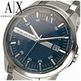 Buy Shop Armani Exchange Hampton Chronograph Blue Dial Silver Steel Strap Watch For Men - AX2132 USA Online