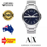 Buy Shop Armani Exchange Hampton Chronograph Blue Dial Silver Steel Strap Watch For Men - AX2132 USA Online