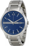 Buy Shop Armani Exchange Hampton Chronograph Blue Dial Silver Steel Strap Watch For Men - AX2132 USA Online