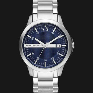 Buy Shop Armani Exchange Hampton Chronograph Blue Dial Silver Steel Strap Watch For Men - AX2132 USA Online
