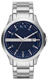 Buy Shop Armani Exchange Hampton Chronograph Blue Dial Silver Steel Strap Watch For Men - AX2132 USA Online