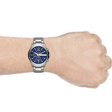 Buy Shop Armani Exchange Hampton Chronograph Blue Dial Silver Steel Strap Watch For Men - AX2155 USA Online