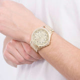 Buy Shop Armani Exchange Hampton Chronograph Gold Dial Gold Steel Strap Watch For Men - AX2415 USA Online