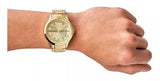 Buy Shop Armani Exchange Hampton Chronograph Gold Dial Gold Steel Strap Watch For Men - AX2415 USA Online