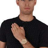 Buy Shop Armani Exchange Hampton Chronograph Gold Dial Gold Steel Strap Watch For Men - AX2415 USA Online