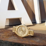 Buy Shop Armani Exchange Hampton Chronograph Gold Dial Gold Steel Strap Watch For Men - AX2415 USA Online