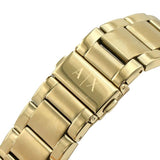 Buy Shop Armani Exchange Hampton Chronograph Gold Dial Gold Steel Strap Watch For Men - AX2415 USA Online