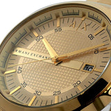 Buy Shop Armani Exchange Hampton Chronograph Gold Dial Gold Steel Strap Watch For Men - AX2415 USA Online