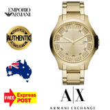 Buy Shop Armani Exchange Hampton Chronograph Gold Dial Gold Steel Strap Watch For Men - AX2415 USA Online