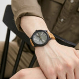 Buy Shop Armani Exchange Hampton Chronograph Green Dial Brown Leather Strap Watch For Men - AX2412 USA Online
