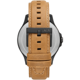 Buy Shop Armani Exchange Hampton Chronograph Green Dial Brown Leather Strap Watch For Men - AX2412 USA Online