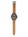 Buy Shop Armani Exchange Hampton Chronograph Green Dial Brown Leather Strap Watch For Men - AX2412 USA Online