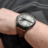 Buy Shop Armani Exchange Hampton Chronograph Grey Dial Brown Leather Strap Watch For Men - AX2414 USA Online