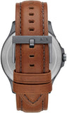Buy Shop Armani Exchange Hampton Chronograph Grey Dial Brown Leather Strap Watch For Men - AX2414 USA Online