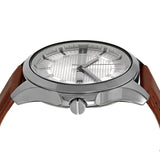 Buy Shop Armani Exchange Hampton Chronograph Grey Dial Brown Leather Strap Watch For Men - AX2414 USA Online