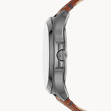 Buy Shop Armani Exchange Hampton Chronograph Grey Dial Brown Leather Strap Watch For Men - AX2414 USA Online